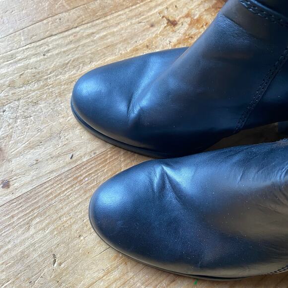 FRYE PATTY RIDING Boot Women’s US 8.5B Buckle Block Heel Leather Side Zip - Picture 4 of 7